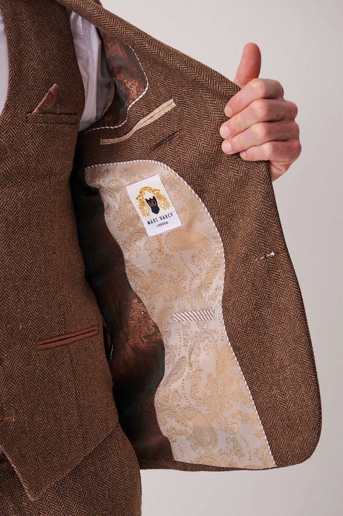Marc Darcy Dean Tan Tweed Blazer