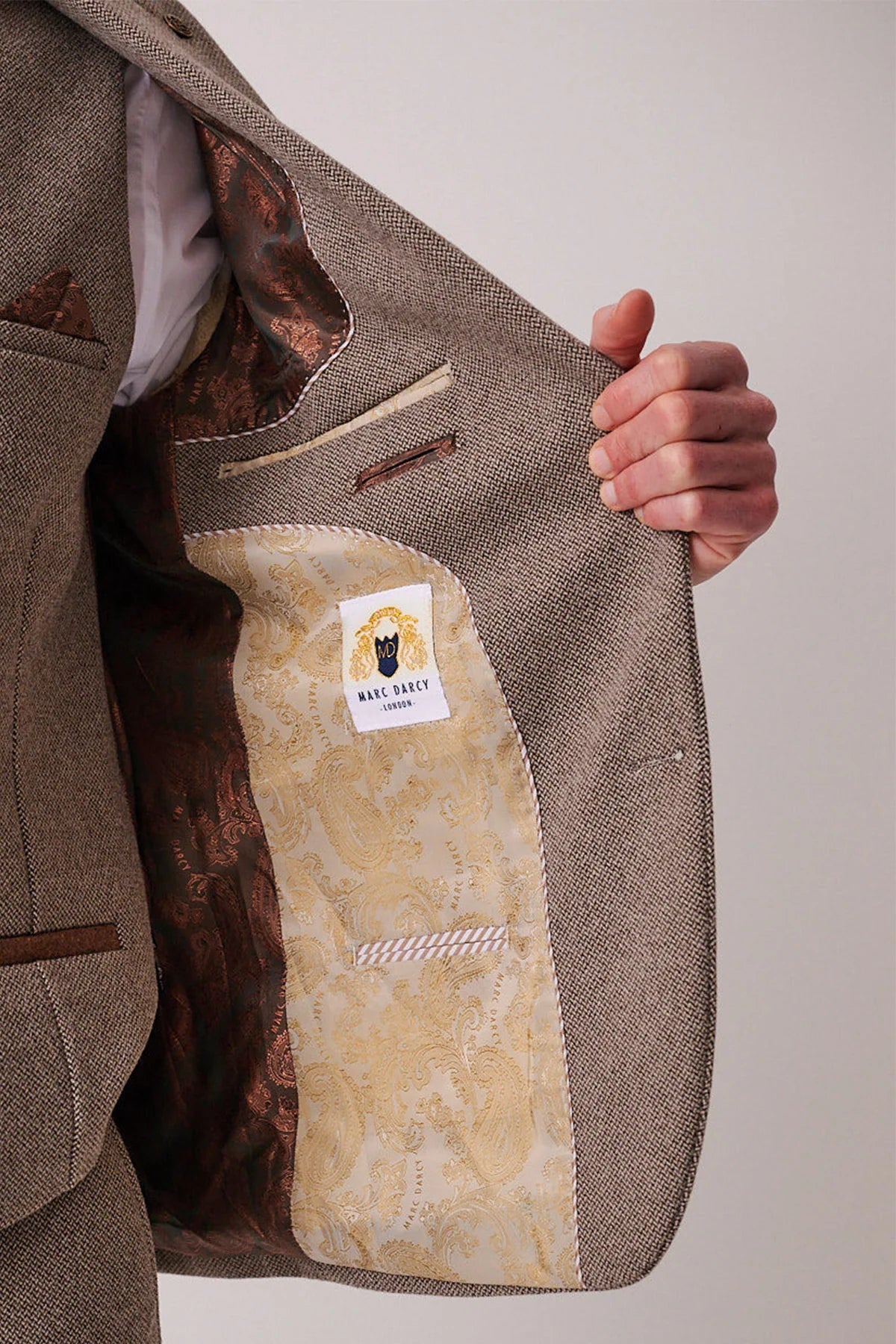 Marc Darcy Hayden Tan Crossweave Blazer