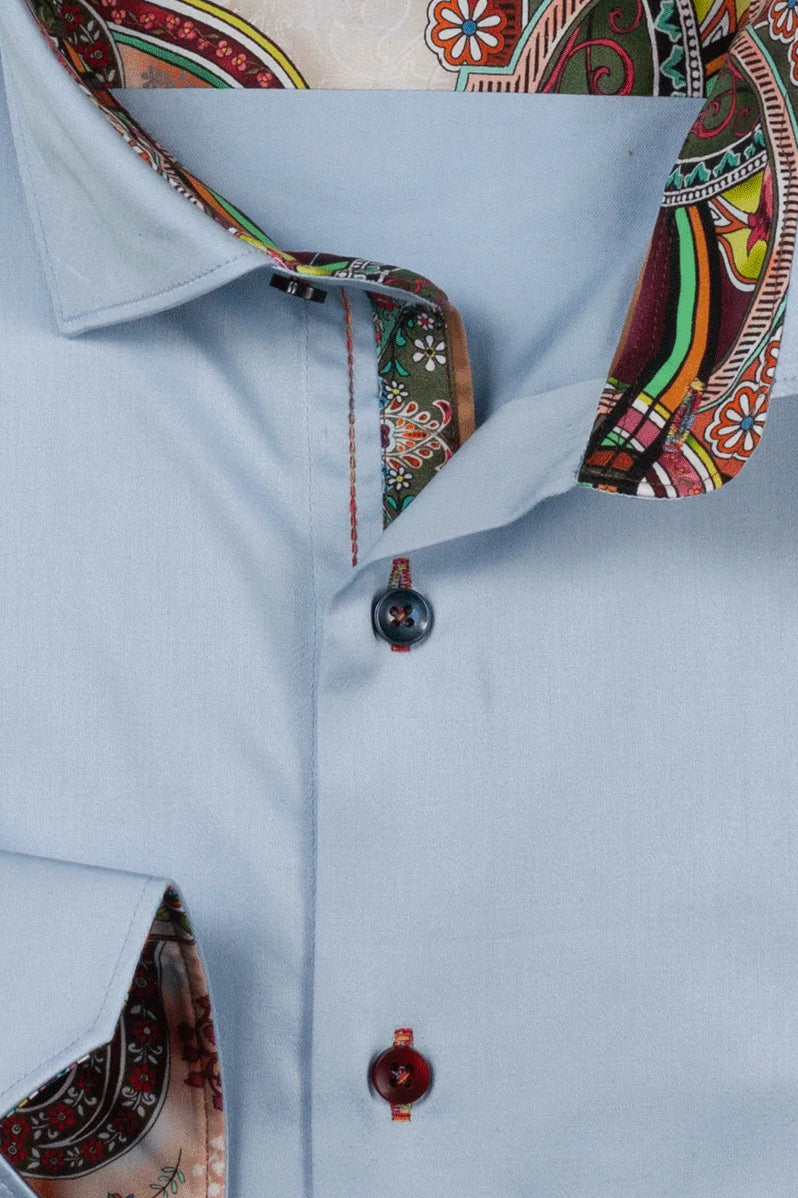 Giordano Sky Blue Multi Button Shirt
