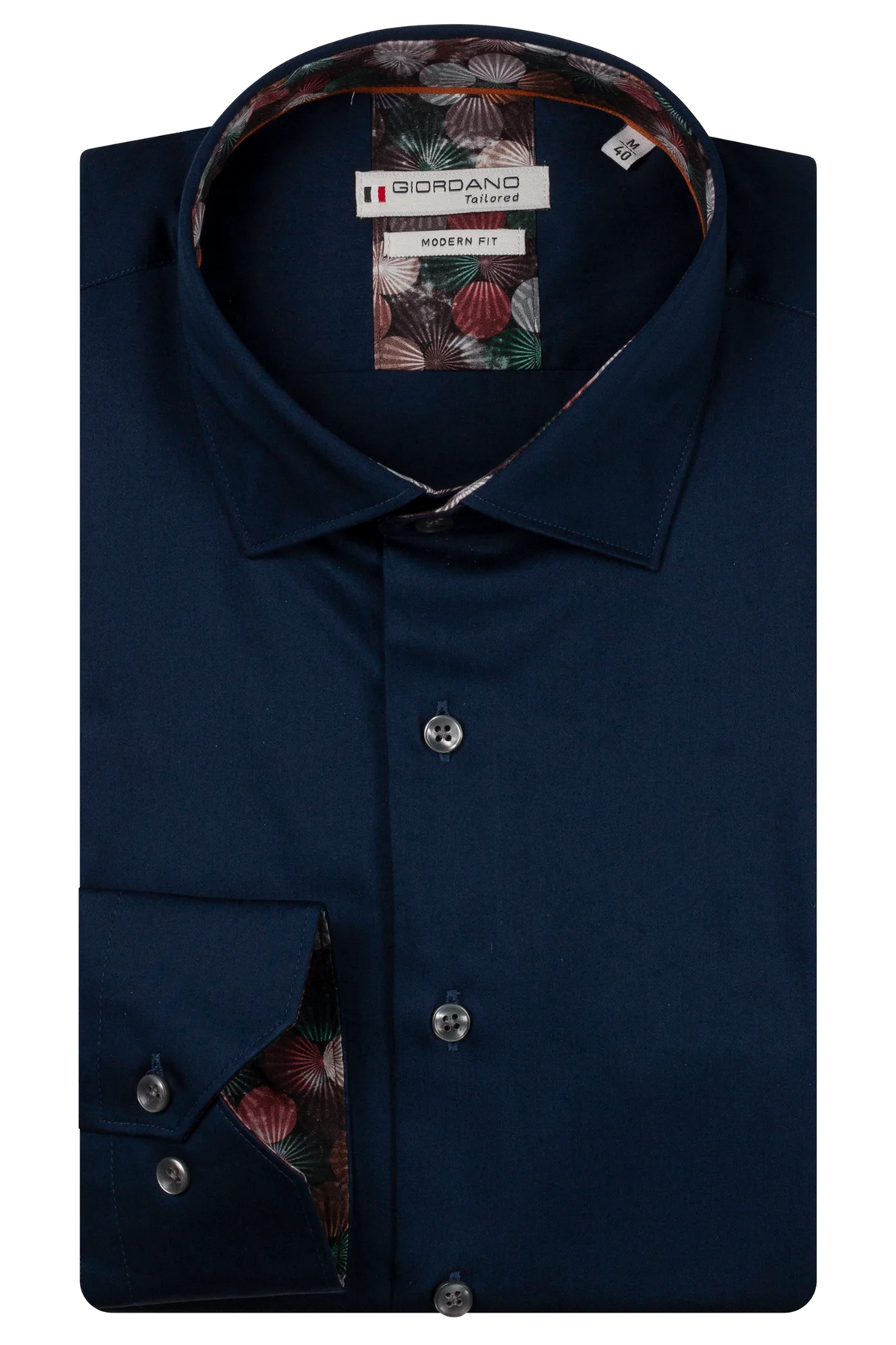 Giordano Dark Navy Inlay Print Shirt