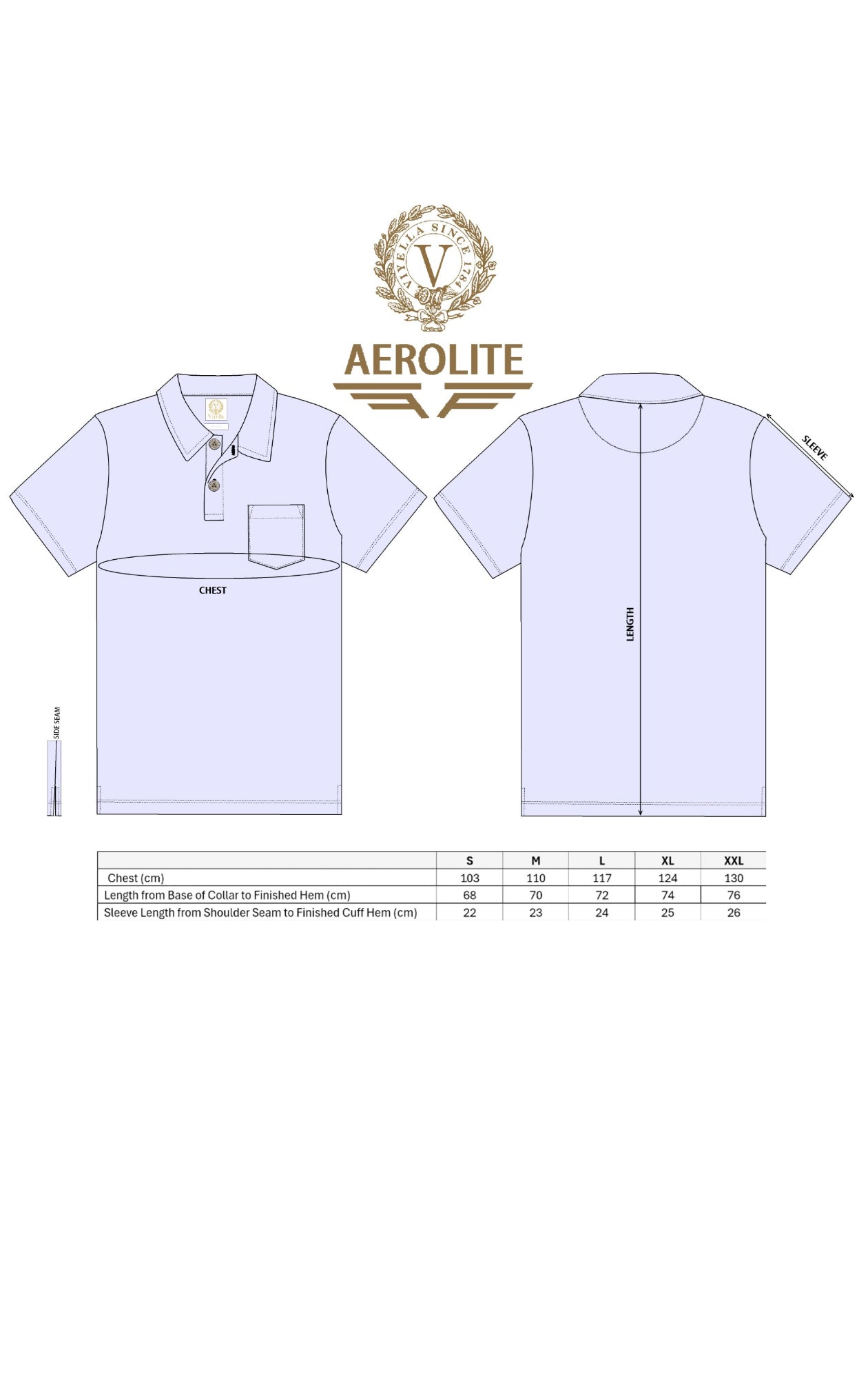 Viyella Sky Blue Aerolite Short Sleeve Polo Shirt