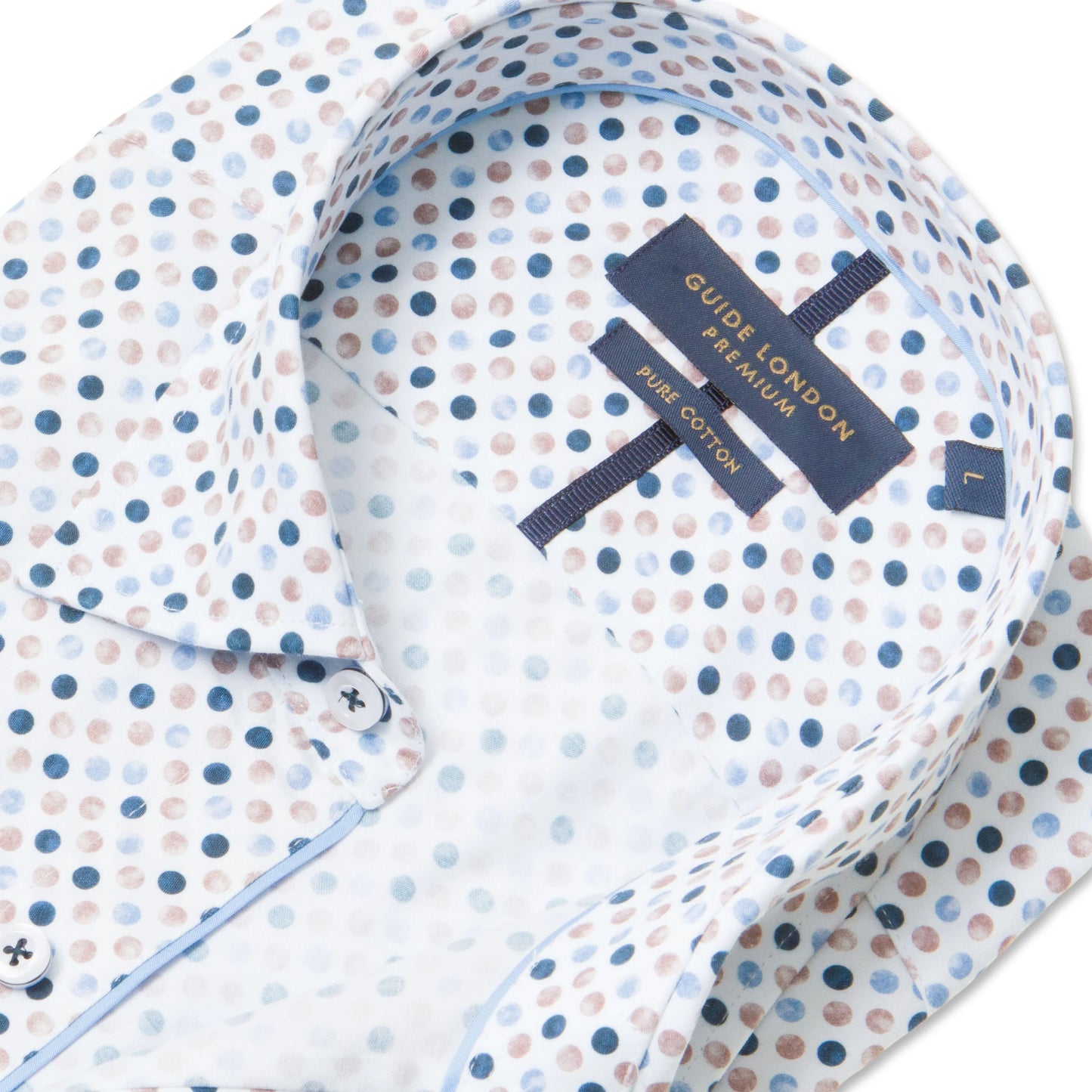 Guide London Premium Dotty Spotty Short Sleeve Shirt