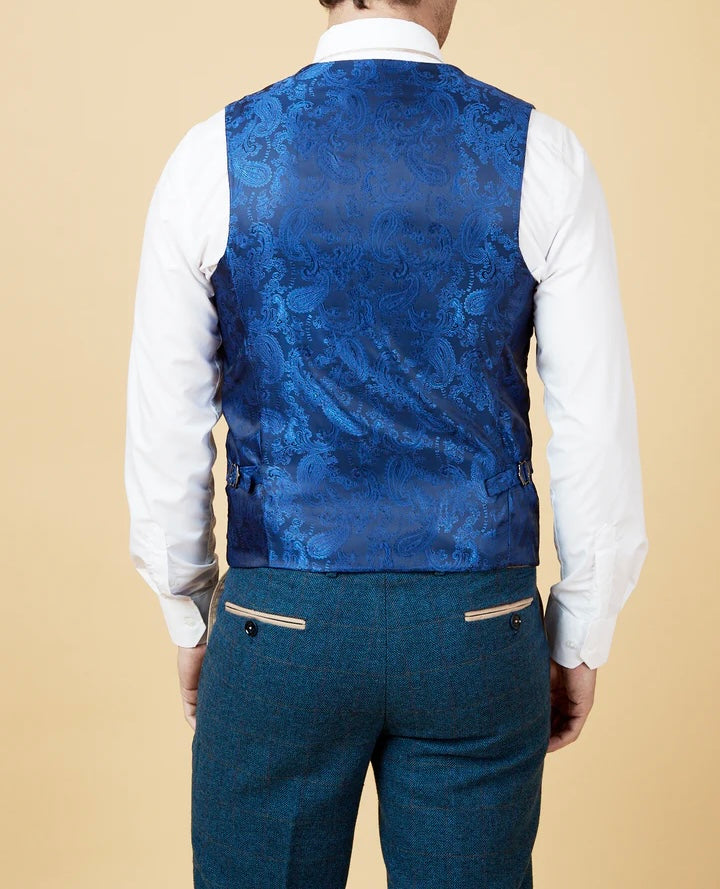 Marc Darcy Dion Blue Waistcoat