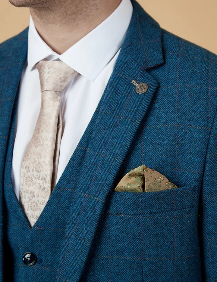Marc Darcy Dion Blue Check Blazer