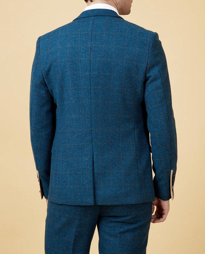 Marc Darcy Dion Blue Check Blazer