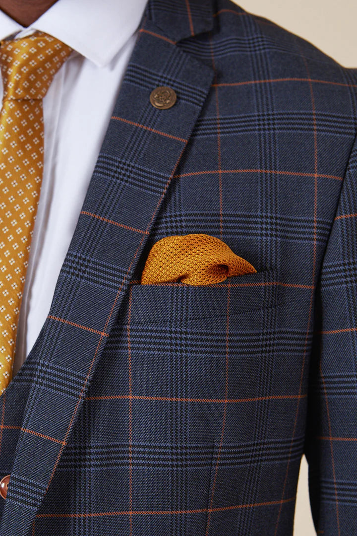 Marc Darcy Jenson Marine Navy Check Blazer