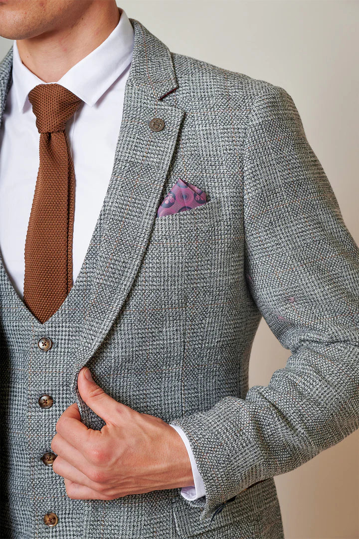 Marc Darcy Kris Silver Grey Tweed Blazer