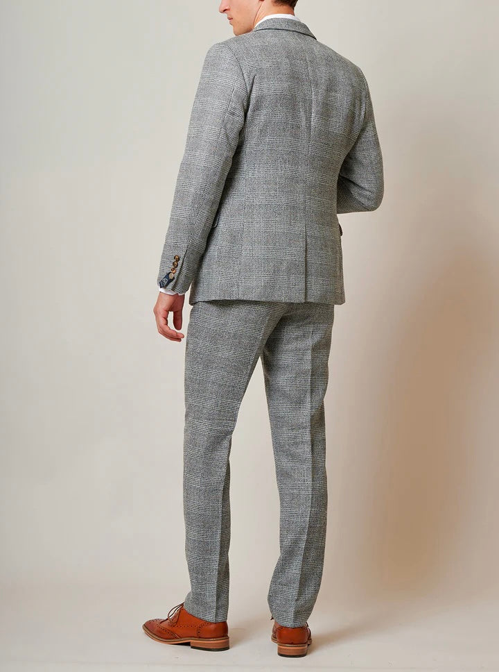 Marc Darcy Kris Silver Grey Tweed Blazer