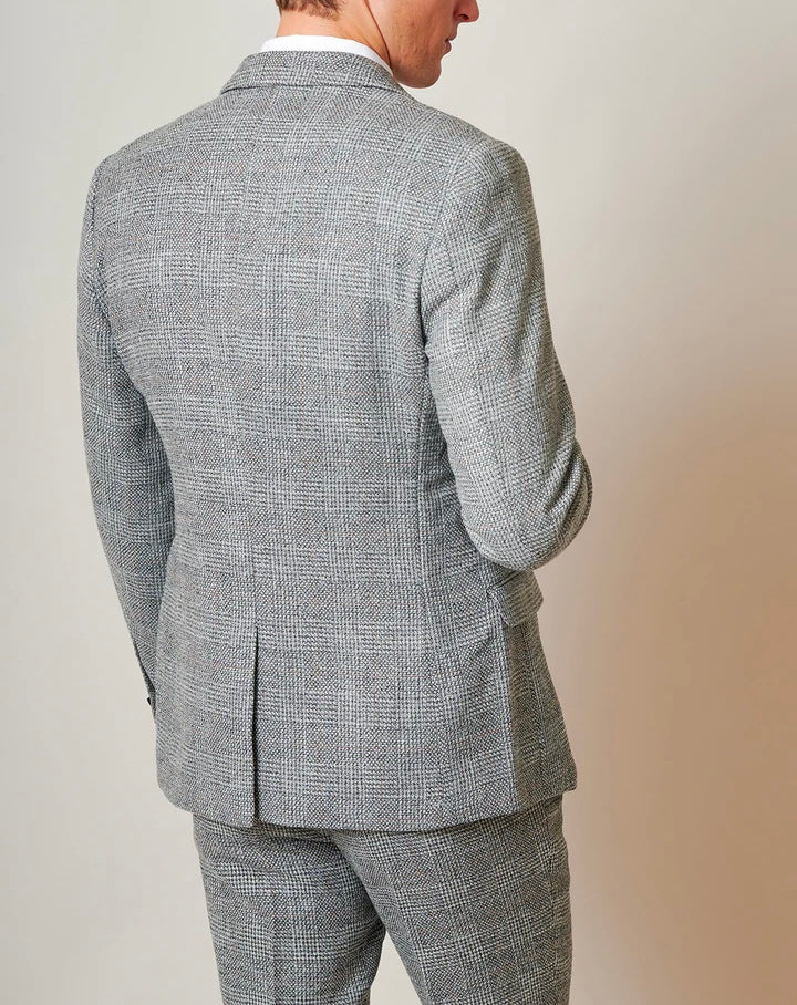 Marc Darcy Kris Silver Grey Tweed Blazer