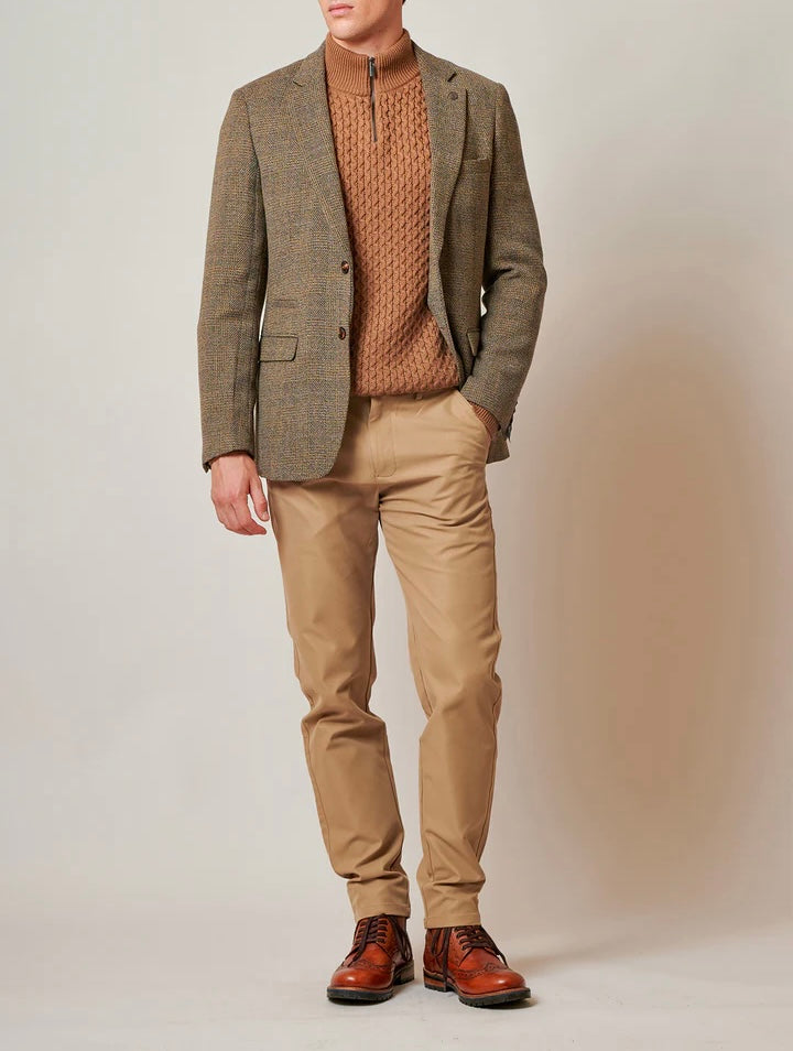 Marc Darcy Kris Tan Tweed Blazer