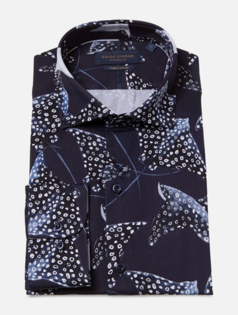 SALE Guide London Premium Ray Long Sleeve Shirt