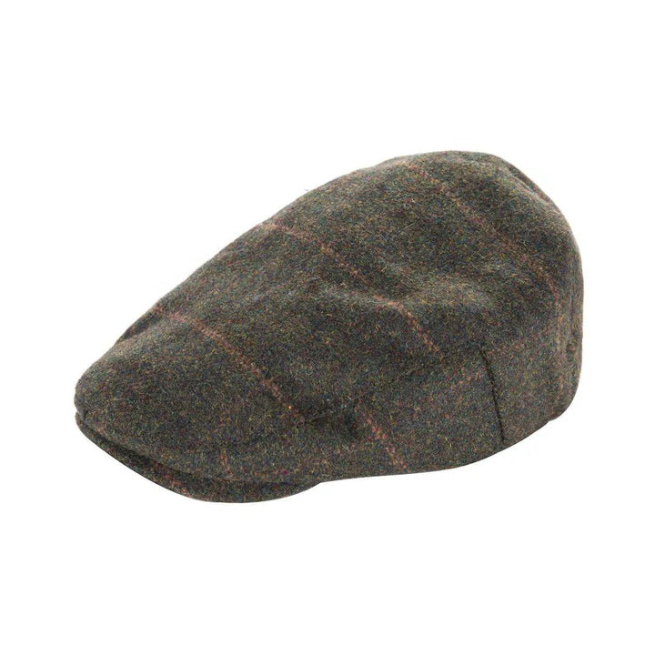 Heritage Traditions Green Box Check Classic Tweed Flat Cap