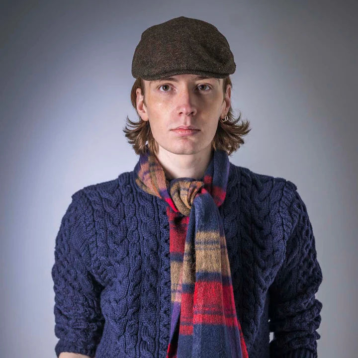 Heritage Traditions Green Box Check Classic Tweed Flat Cap
