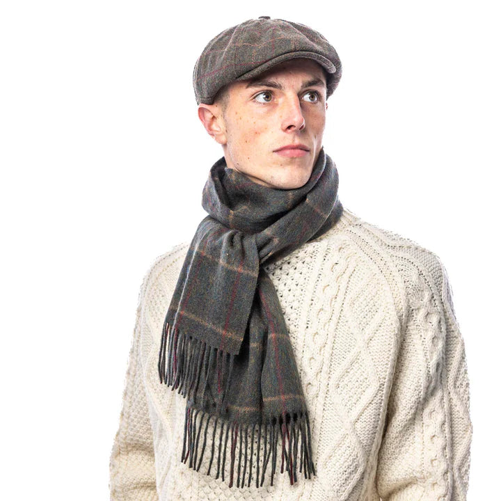 Heritage Traditions Tommy Tweed Green Baker Boy Cap