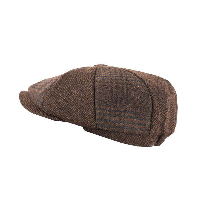 Heritage Traditions Green Tweed Patchwork Newsboy Cap