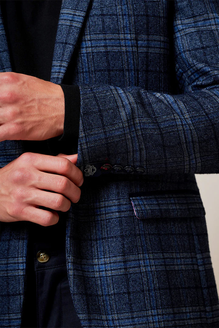 SALE Marc Darcy Andy Blue Check Blazer