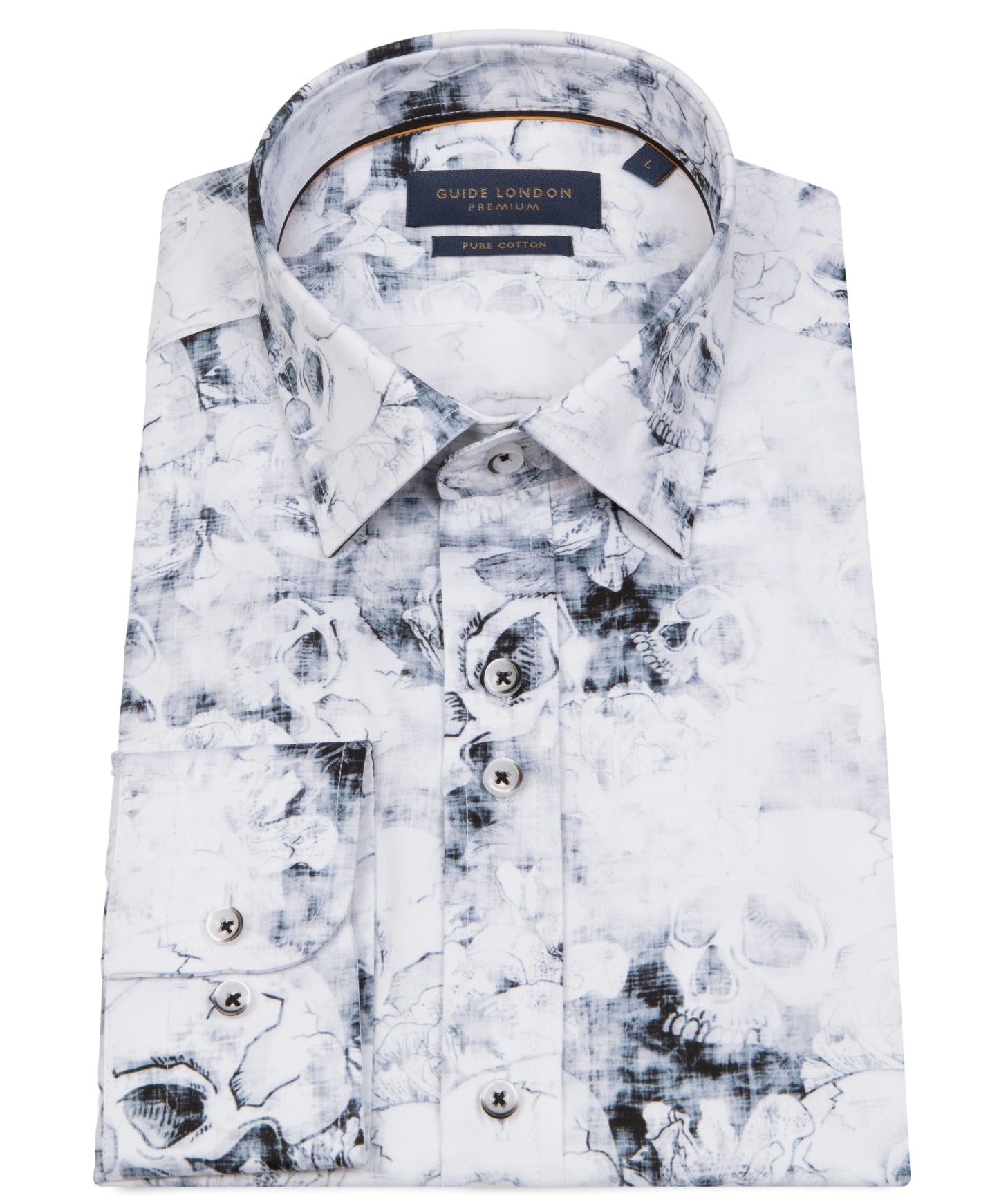 Guide London Premium Faded Skull Shirt