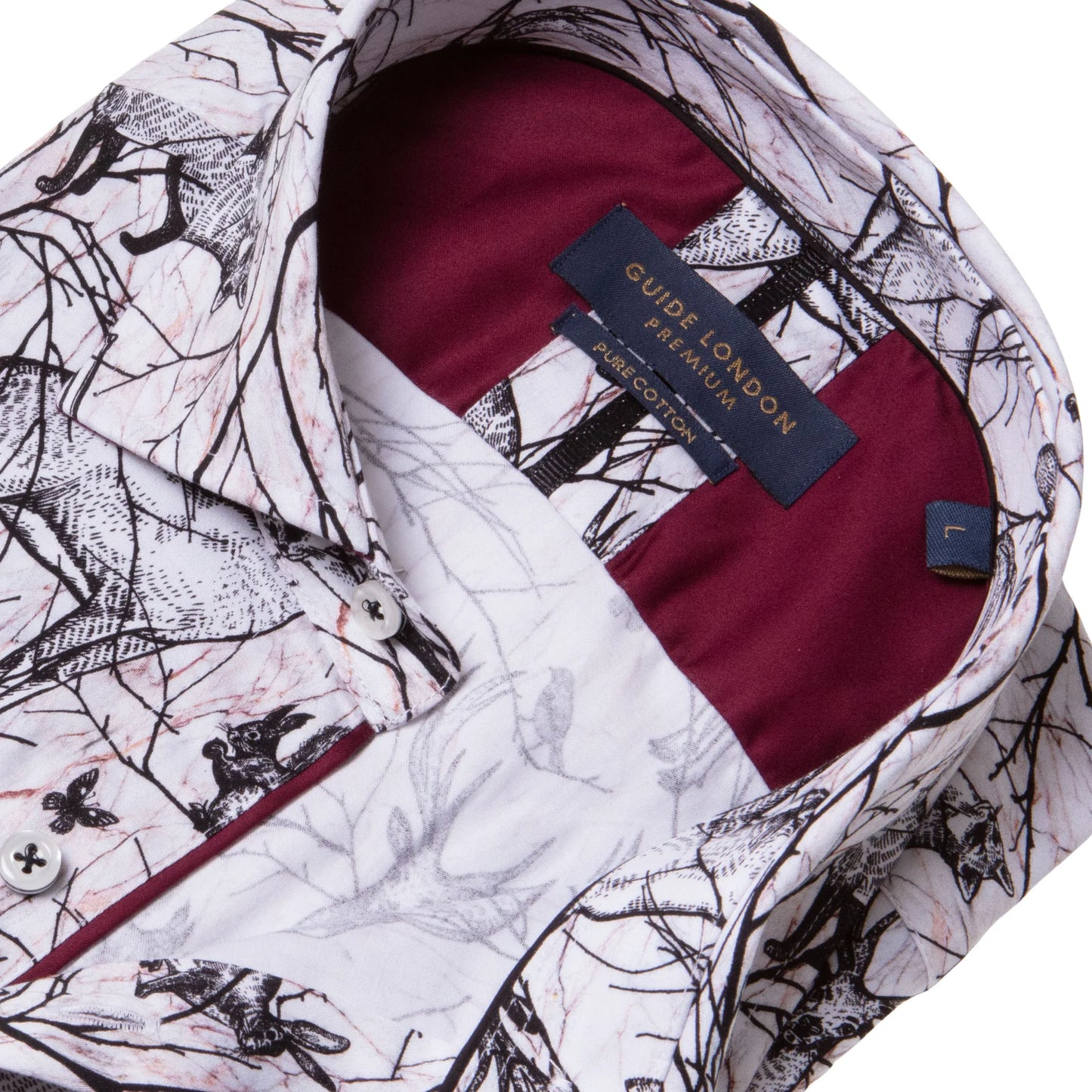 SALE Guide London Premium Woodland Fox and Deer Long Sleeve Shirt