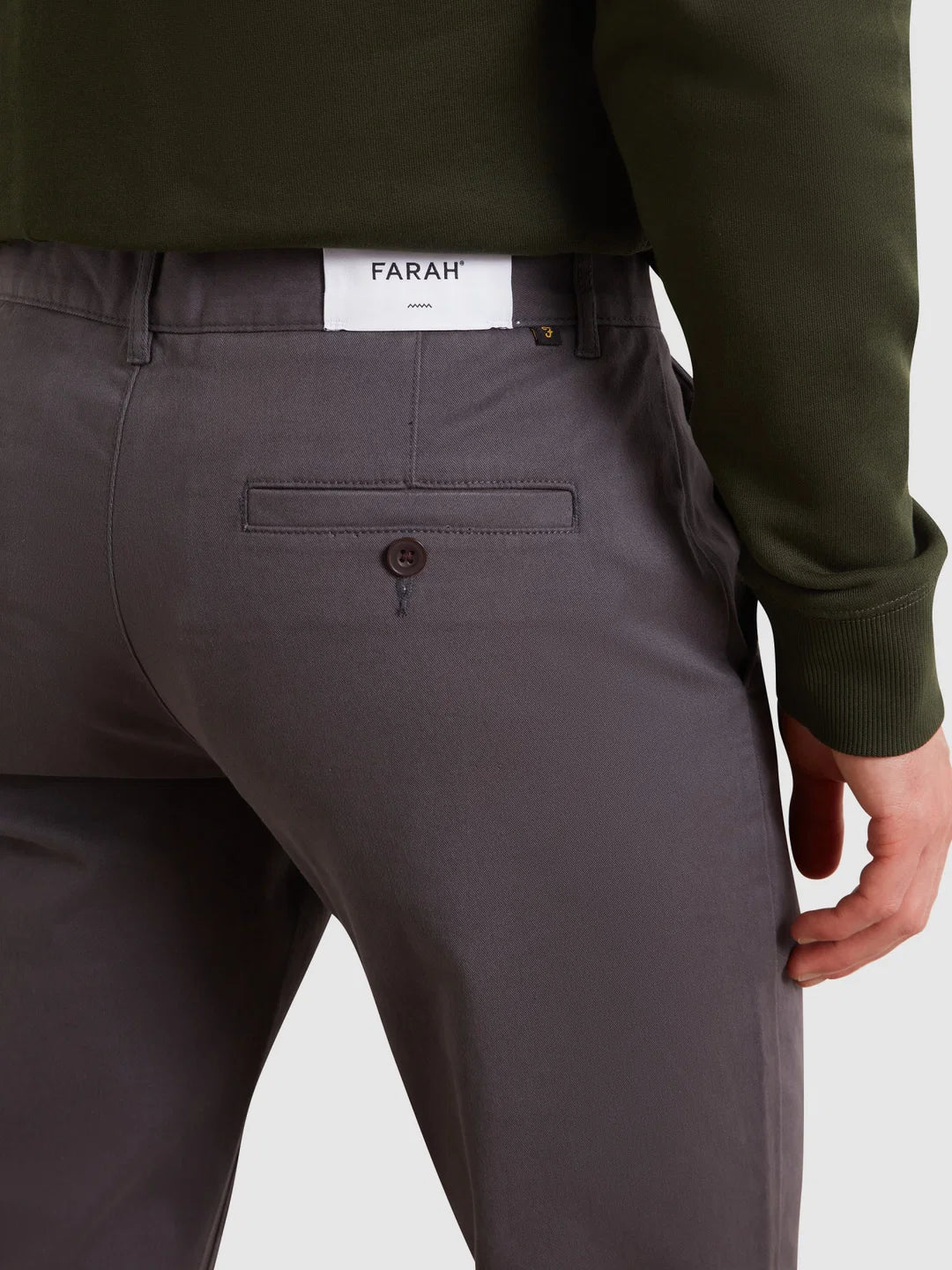 Farah Elm Charcoal Chino