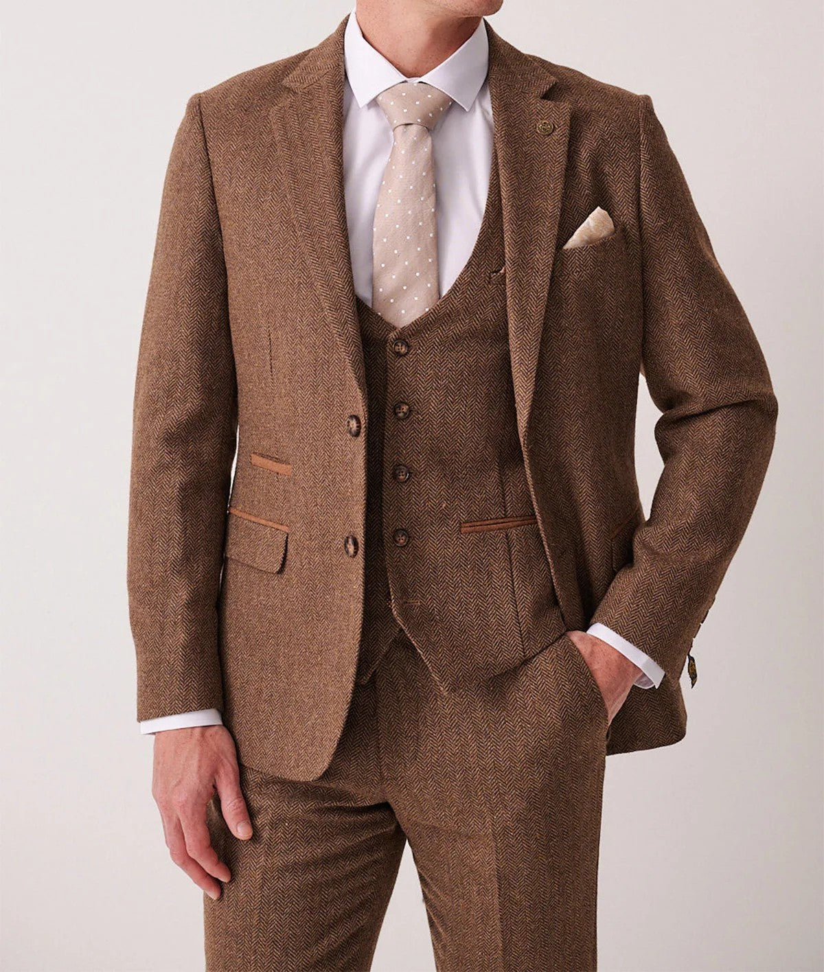 Marc Darcy Dean Tan Tweed Blazer