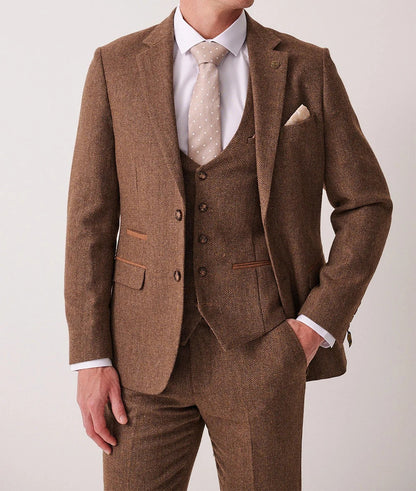 Marc Darcy Dean Tan Tweed Blazer