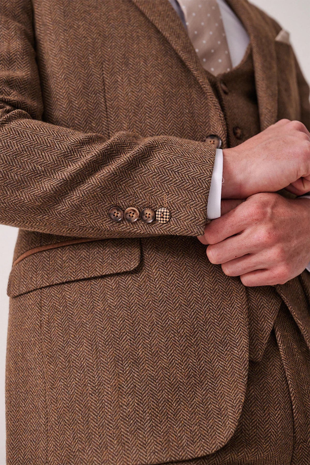Marc Darcy Dean Tan Tweed Blazer