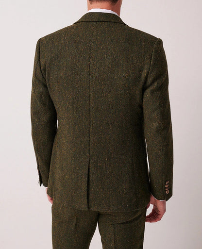 Marc Darcy Dean Olive Tweed Blazer