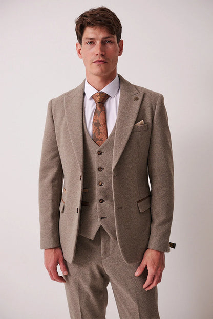 Marc Darcy Hayden Tan Crossweave Blazer