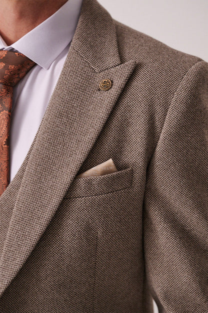 Marc Darcy Hayden Tan Crossweave Blazer