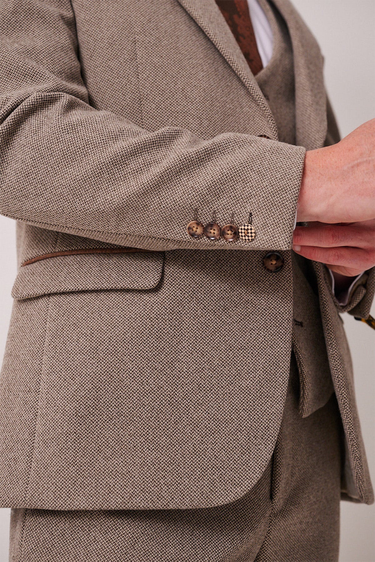 Marc Darcy Hayden Tan Crossweave Blazer