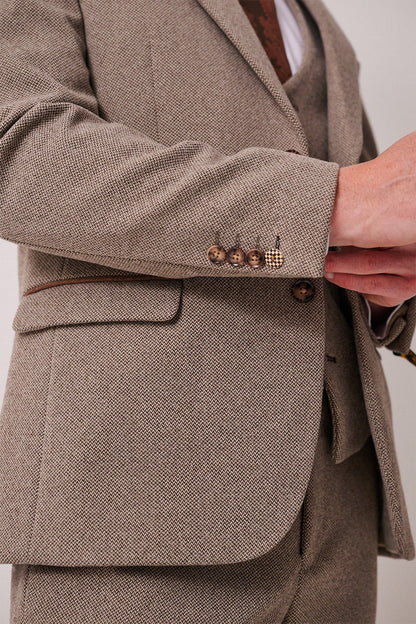 Marc Darcy Hayden Tan Crossweave Blazer