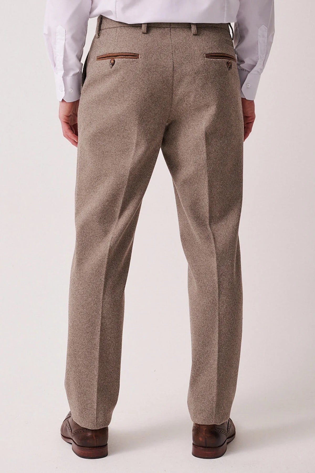 Marc Darcy Hayden Tan Crossweave Trousers