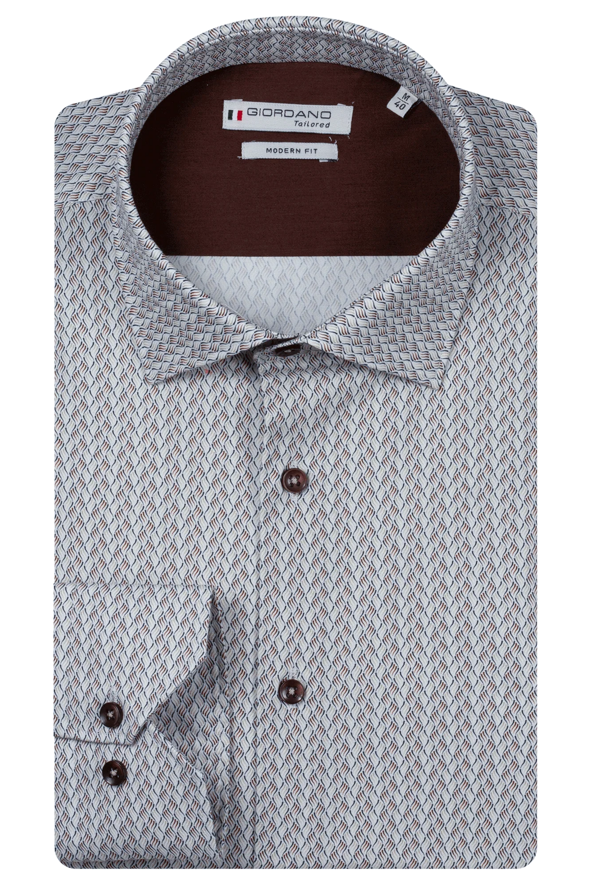 Giordano Waves Geometric Print Shirt