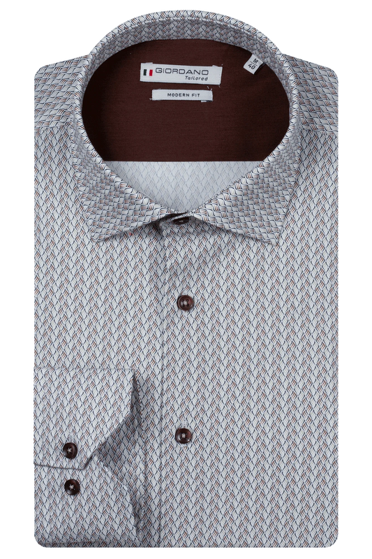 Giordano Waves Geometric Print Shirt