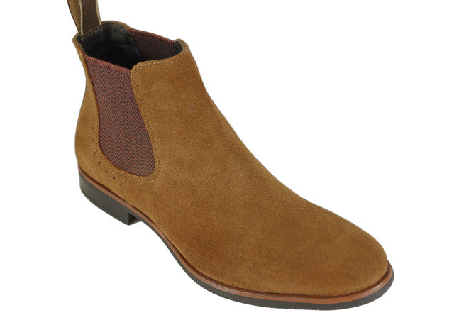 Front Dougles Tan Suede Boot