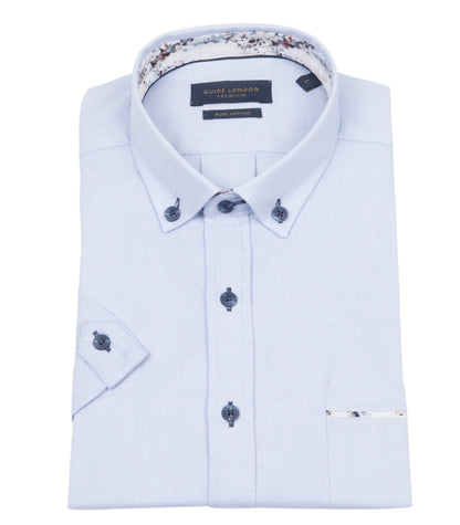 Guide London Sky Button Down Short Sleeve Shirt