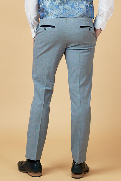 Marc Darcy Bromley Sky Blue Check Trousers