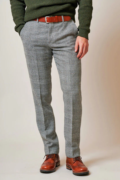 Marc Darcy Kris Silver Tweed Trousers