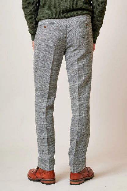 Marc Darcy Kris Silver Tweed Trousers