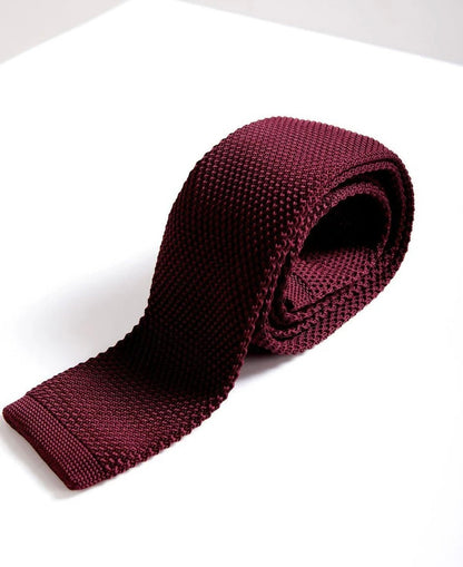Marc Darcy Wine Knitted Tie