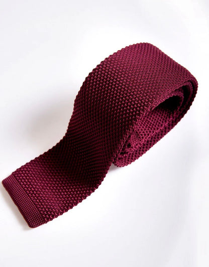 Marc Darcy Wine Knitted Tie