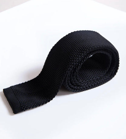 Marc Darcy Knitted Black Tie