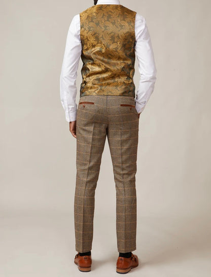 Marc Darcy Kelvin Tan Single Breasted Waistcoat
