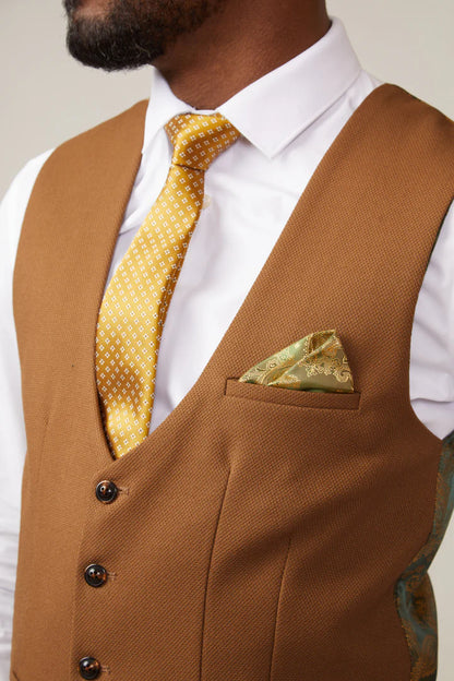 Marc Darcy Kelvin Tan Single Breasted Waistcoat