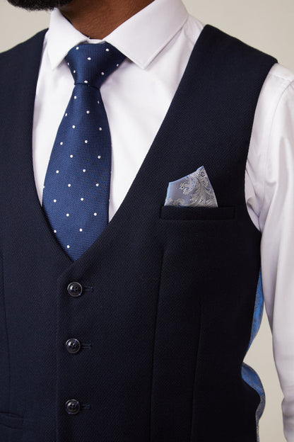 Marc Darcy Kelvin Navy Single Breasted Waistcoat