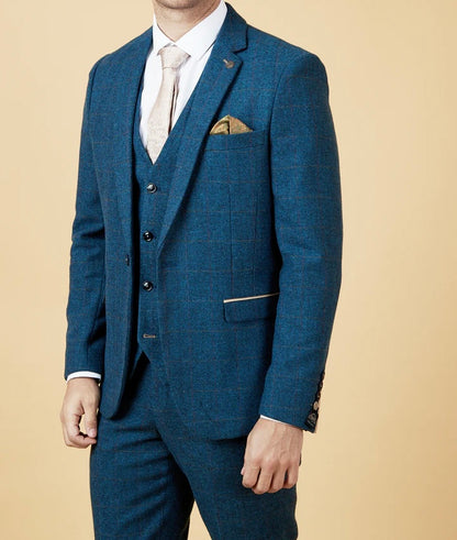 Marc Darcy Dion Blue Check Blazer