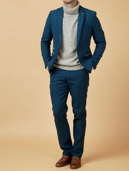 Marc Darcy Dion Blue Check Blazer