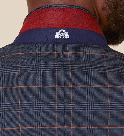 Marc Darcy Jenson Marine Navy Check Blazer