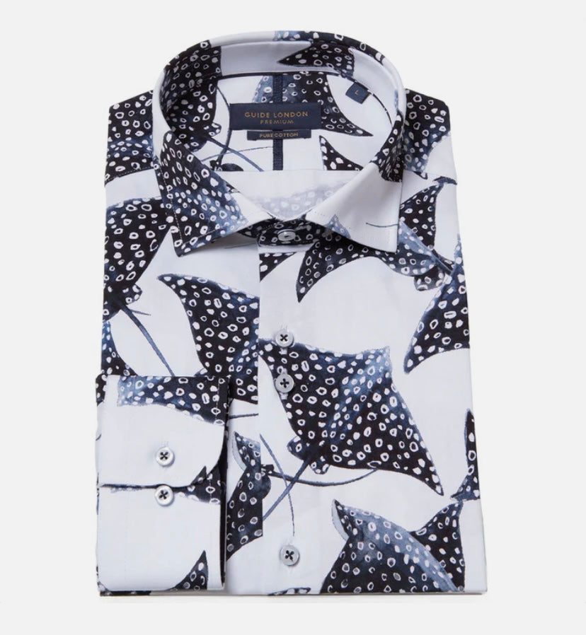 SALE Guide London Premium Ray Long Sleeve Shirt