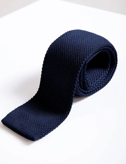 Marc Darcy Knitted Navy Tie